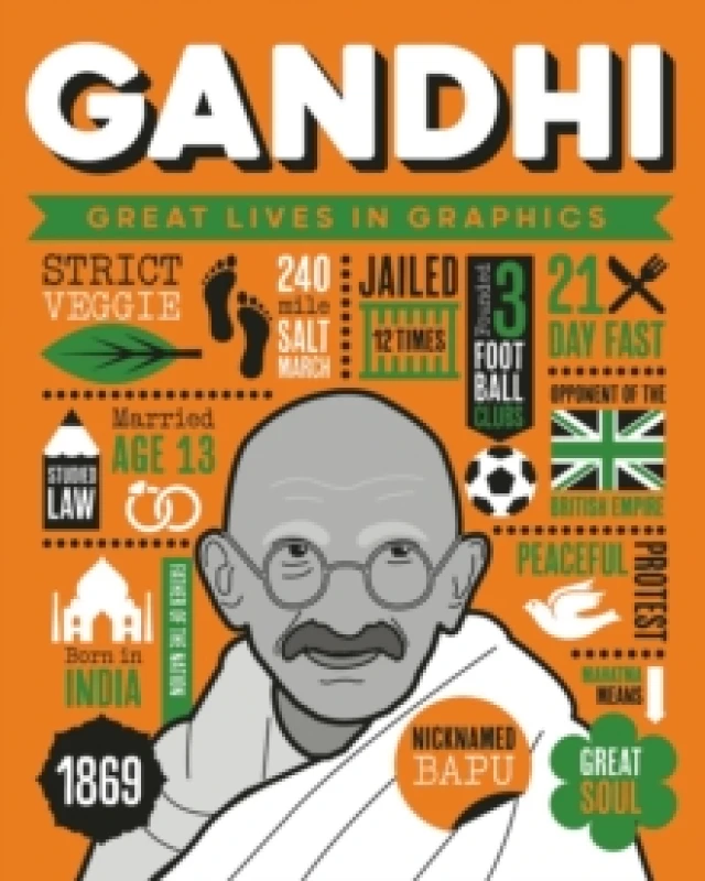 Image of Great Lives in Graphics: Gandhi Hardback