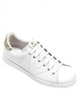 Image of Victoria Trainers with Coco Heel Tab - White Multi, Size 3, Women