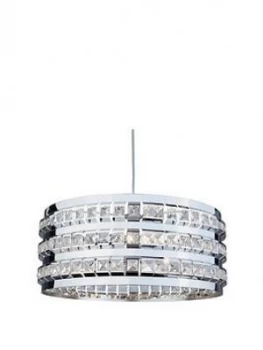 Image of 3 Light Chrome Beaded Light Pendant