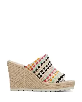 Image of Toms Womens Monica Global Pattern Wedge Mules
