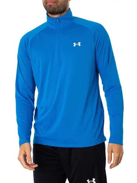 Image of Under Armour Tech 1/2 Zip Long Sleeve Top Photon Blue/White S