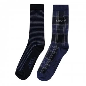 Image of Levis 2p Socks - Blue / caviar
