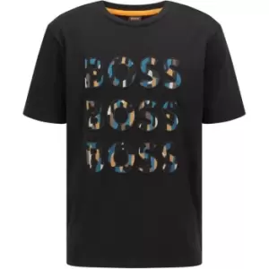 Image of BOSS Fun Logo T Shirt - Black