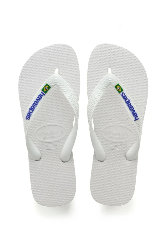 Image of Havaianas white brasil logo Junior sandals White UK 13 (EU 33)