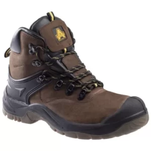 Image of FS197 Shock Absorbing Waterproof Lace Up Safety Boots Brown Size 6