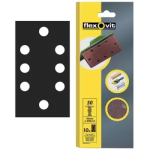 Image of Flexovit 63642526341 1/3 Sanding Sheets Orbital 93 x 230mm Perfora...