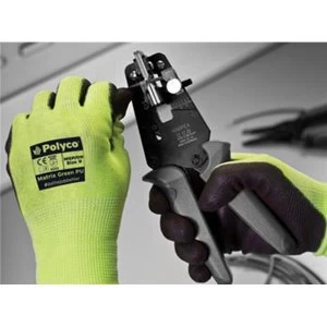 Image of Polyco Matrix MGP09 Size 9 Seamless Knitted Gloves Polyurethane Palm Coating Green