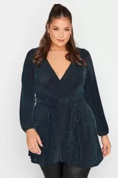 Image of Glitter Wrap Top