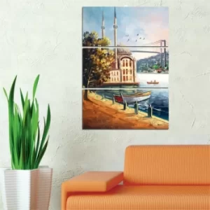 Image of B6 Multicolor Decorative MDF Painting (3 Pieces)