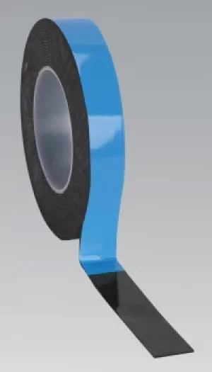 Image of Sealey DSTB2510 Double-Sided Adhesive Foam Tape 25mm x 10mtr Blue Backing