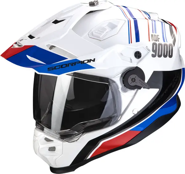 Image of Scorpion ADF-9000 Air Desert White-Blue-Red Adventure Helmet S