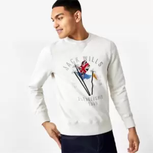 Image of Jack Wills Ellesborough Graphic Sweatshirt - White