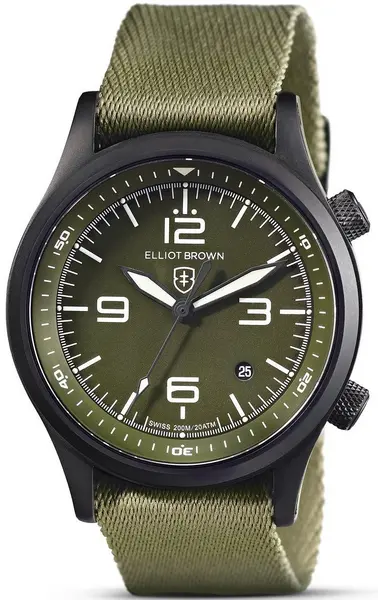 Image of Elliot Brown Watch Canford Mens - Green ELB-107