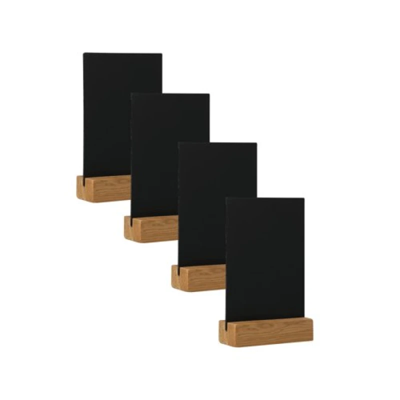 Image of Deflecto Deflecto Double Sided A5 Countertop Chalkboard Information Display Dark Oak (Pack of 4) TCB-A5-OAKX4 TCB-A5-OAKX4