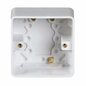 Image of KnightsBridge Pure 35mm 1G Pattress Box With Earth Terminal For PURE Range