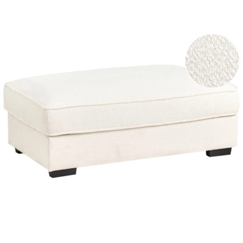 Image of Beliani Ottoman Renders Boucle Off-White