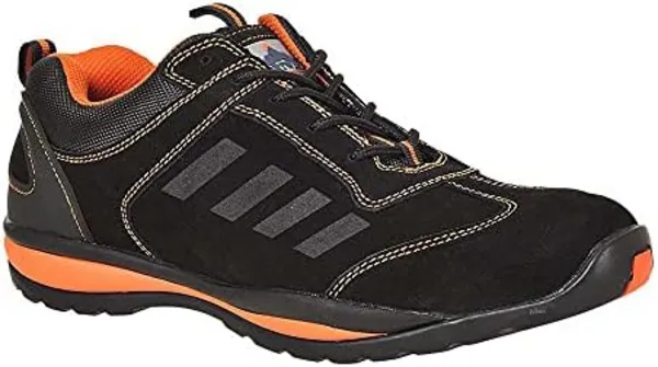 Image of Portwest Steelite Lusum S1P HRO Safety Trainers FW34ORR36 Colour: Black / Orange