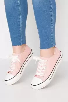 Image of Wide Fit Canvas Low Trainers