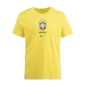Image of 2022-2023 Brazil Crest Tee (Yellow)