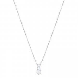 Image of Swarovski Attract Trilogy Rhodium Plated White Round Jewellery