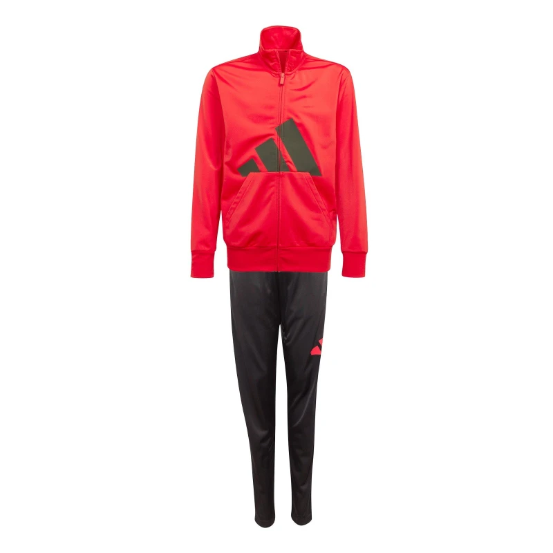 Image of adidas Linea Poly Tracksuit Juniors Ruby/Black unisex 7-8 Years
