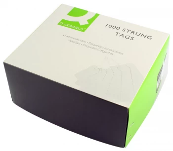Image of Q Connect Strung Tag 70x35mm Buff Pk1000