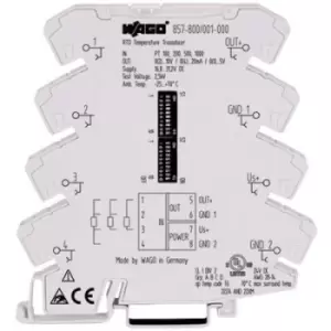 Image of WAGO 857-800 Configurable Temperature Measuring Transducer For Pt-sensors And Resistors
