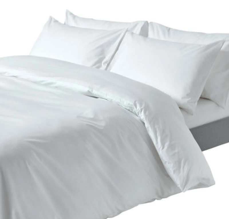 Image of Homescapes White Egyptian Cotton Single Duvet Cover With One Pillowcase, 200 Tc