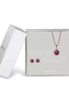 Image of Ladies Bering Jewellery Shine Bright Gift Set 429-711-Purple
