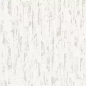 Image of Grandeco Imperia Textured White Taupe and Silver Wallpaper