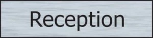 Image of Reception Sign S.Steel Effect S/A PVC