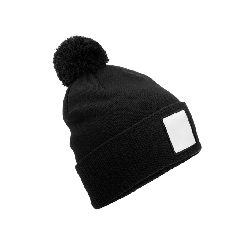 Image of Beechfield Beechfield Men Pom Pom Beanie in Black One Size Male 5063574673822