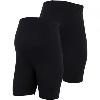 Image of Mamalicious Ladies Maternity Jersey Shorts - Black