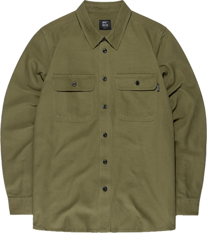 Image of Vintage Industries Baron Shirt Longsleeve olive M Men