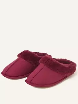 Image of Accessorize Suedette Mule, Red Size M Women