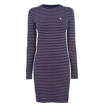 Image of Jack Wills Capstaff Stripe Jersey Mini Dress - Navy/White