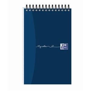 Image of Oxford My Notes 125mm x 200mm Notebook Wirebound 160 Pages 70gm2 Ruled Perforated Card Cover Blue Pack 10