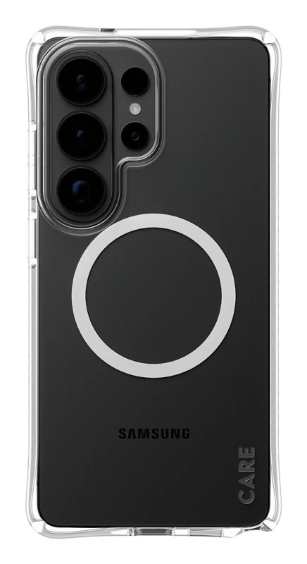 Image of PanzerGlass PanzerGlass CARE by Samba Case Transparent w. White Qi Samsung Galaxy S26 Ultra CR71608