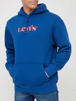 Image of Levis Modern Vintage Logo Hoodie - Navy, Size S, Men