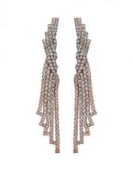 Image of Mood Rose Gold Plated Crystal Chandelier Drop Earrings