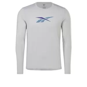 Image of Reebok Activchill Long-Sleeve Top Athlete T-Long-Sleeve T - Grey