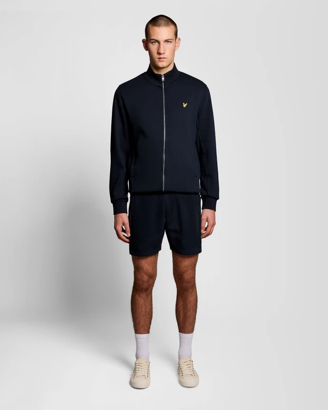 Image of Lyle & Scott Mens Cotton Blend Track Sweat Shorts in Navy