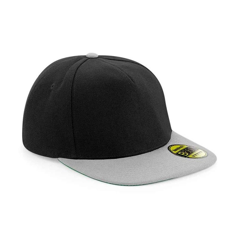 Image of Beechfield Womens Original Flat Peak Snapback Cap in Mid Grey Mid Grey Female One Size
