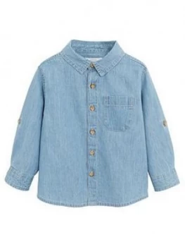 Image of Mango Baby Boys Denim Shirt - Blue