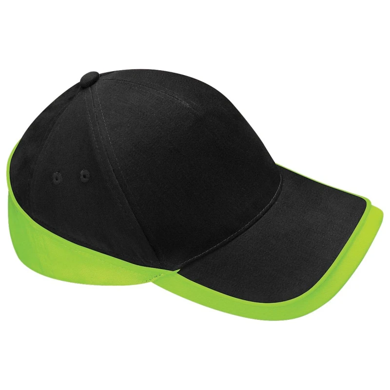 Image of Beechfield Beechfield Teamwear Competition Cap Baseball Headwear Pack of 2 in Black One Size Unisex 5059269088606