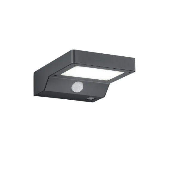 Image of Fomosa Modern Outdoor Down Wall Lamp Anthracite 3000K IP44 with PIR