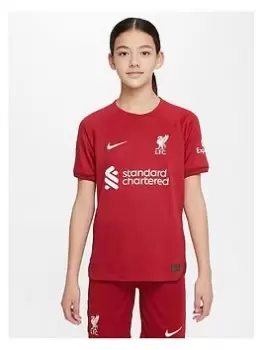 Image of Nike Liverpool Fc Junior Home 22/23 Short Sleeved Shirt, Red, Size S (8-9 Years)