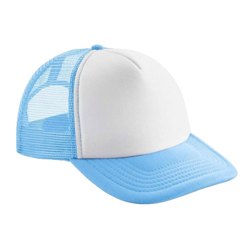 Image of Beechfield Mens Vintage Snapback Trucker Cap in Pale Blue Pale Blue Male One Size