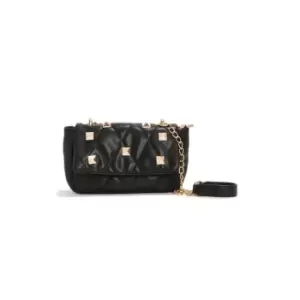 Image of I Saw It First Studded Cross Body Quilted Shoulder Bag - Black