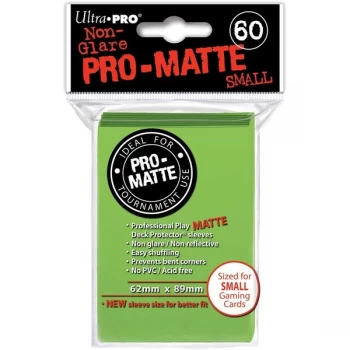 Image of Ultra Pro Lime Green Matte Small Deck Protectors - 60 Cards